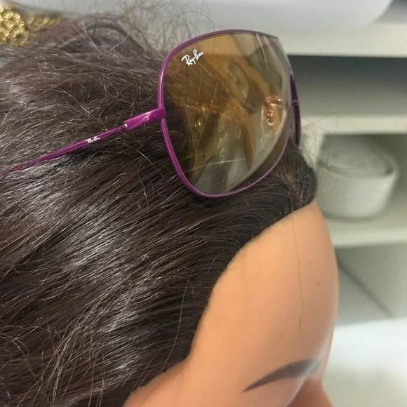 Ray-Ban Violet Frame with Amber Lenses Sunglasses - Picture 12 of 16